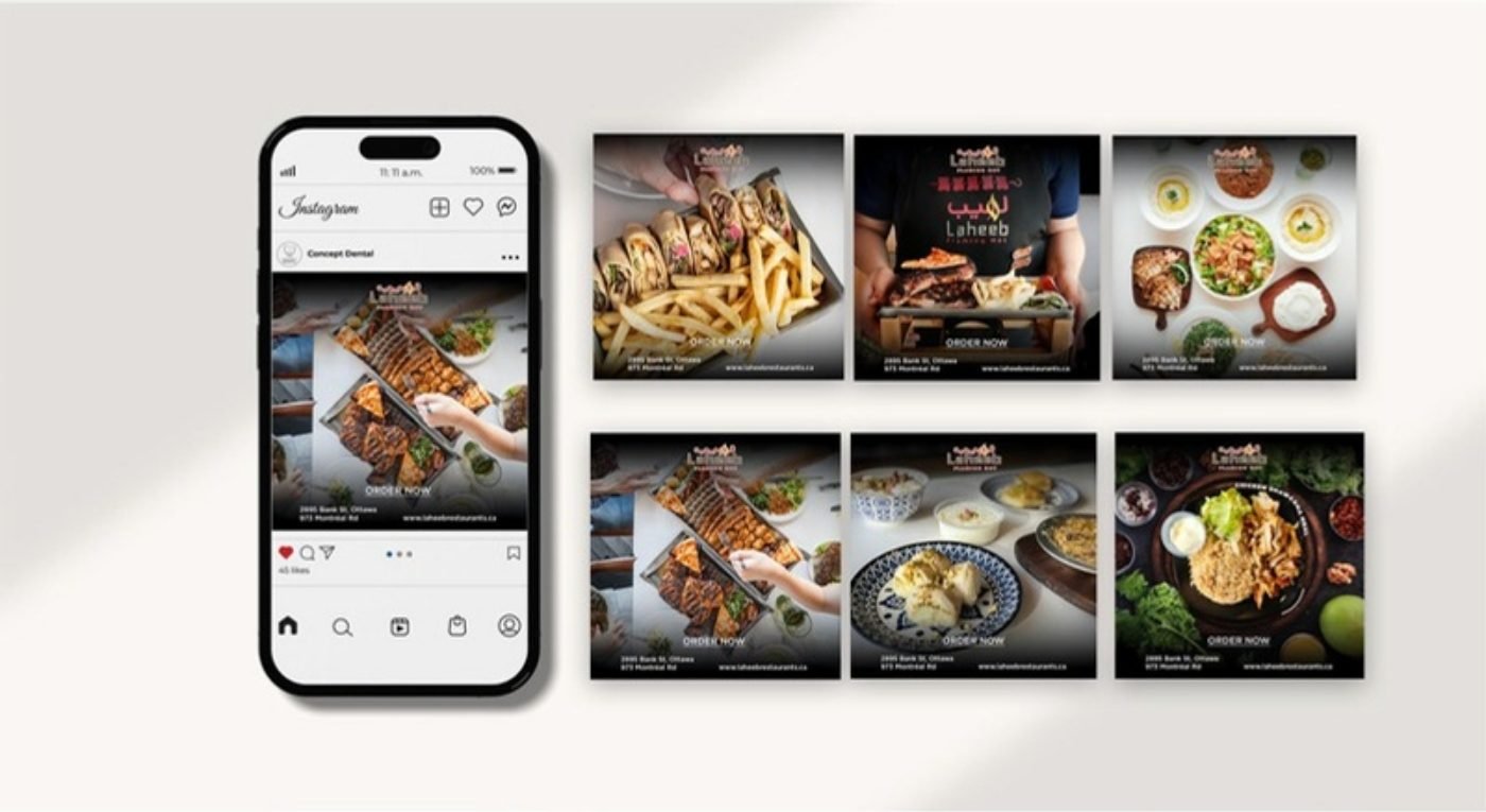 Laheeb Flaming Hot: Food visuals and storytelling for an Arabian restaurant in Ottawa.